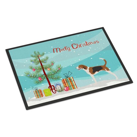 Carolines Treasures American Foxhound Christmas Indoor or Outdoor Mat - 18 x 27 in. BB8433MAT
